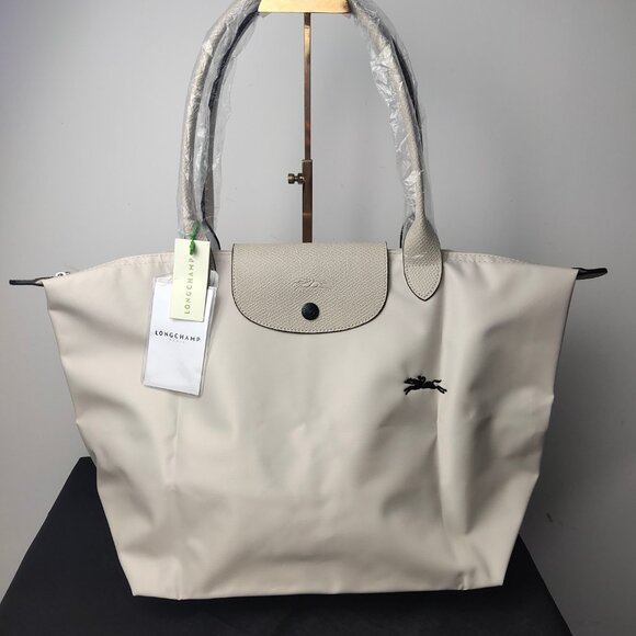 Longchamp Handbags - NWT Longchamp Le Pliage Original Large Shoulder Nylon Bag Tote IN OFF WHITE